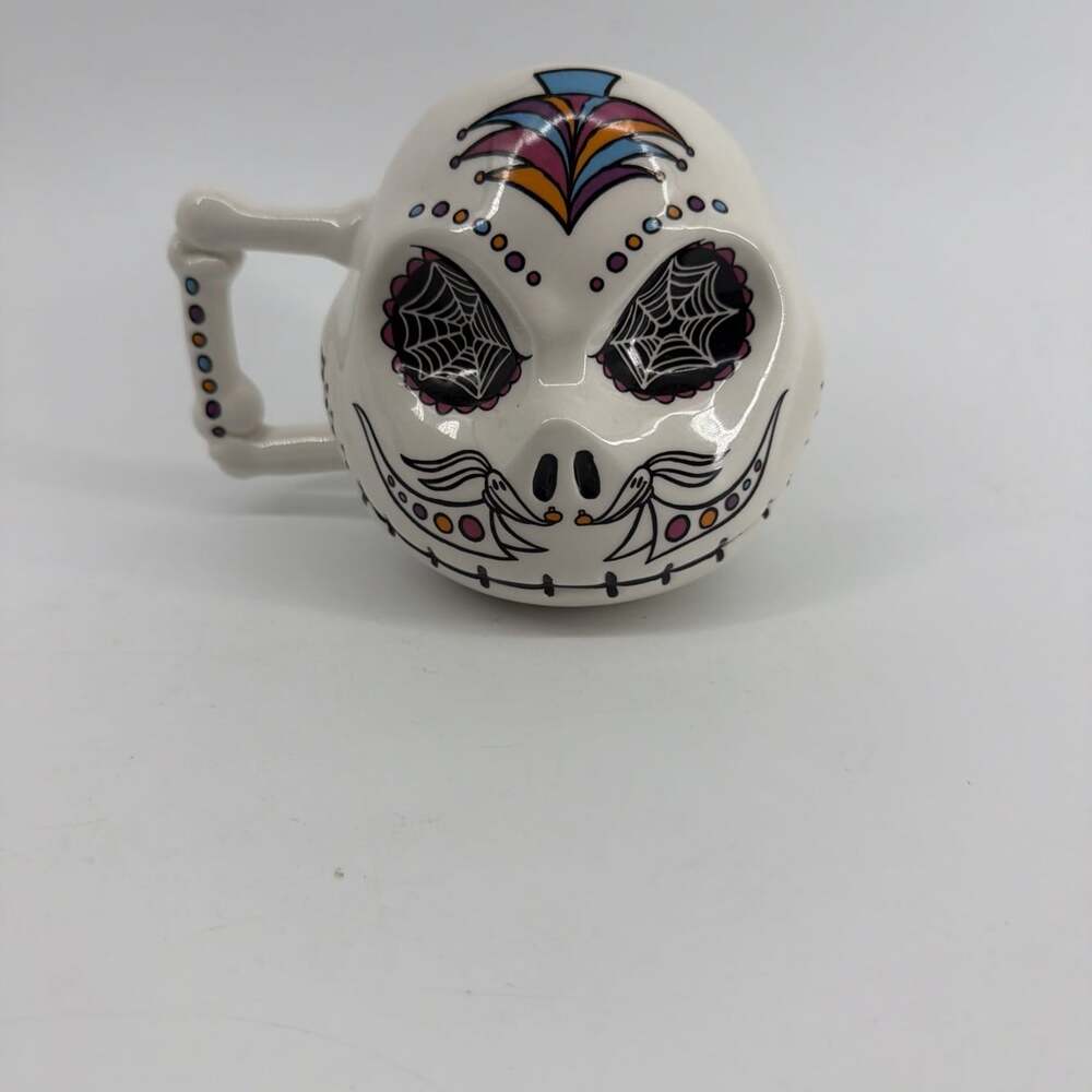 Nightmare Before Christmas 20 oz JACK ZERO BONE Handle Sugar Skull Cup Mug (g7)